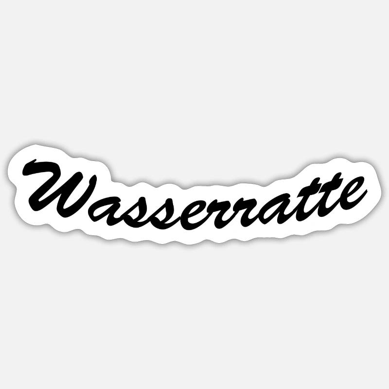 Wasserratte Sticker Größe S (10 x 10 cm)
