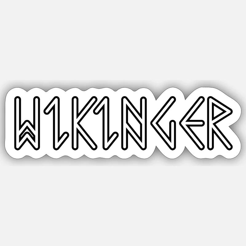 Viking Vikings in runic script Nordic Sticker size S (10 x 10 cm)