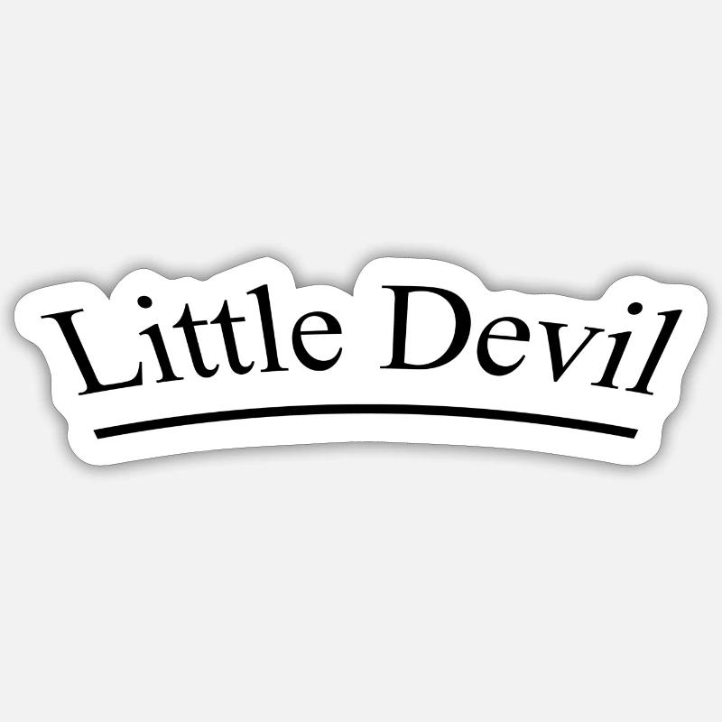 Little devil - Sticker Größe S (10 x 10 cm) - Mattweiß