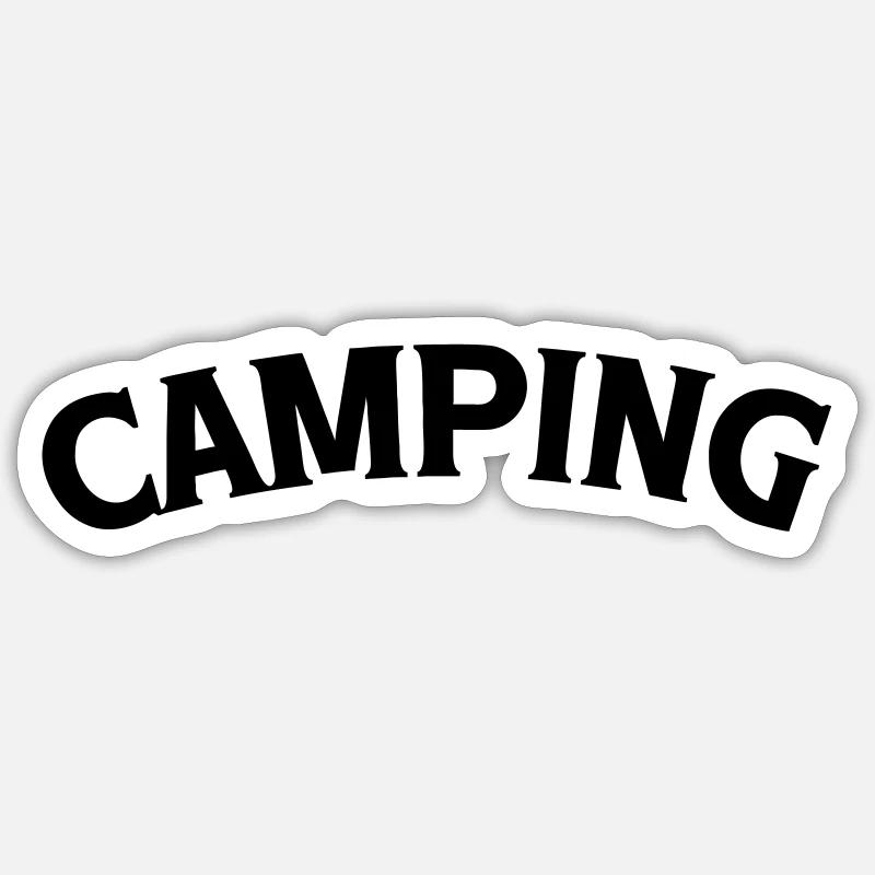Camping - Sticker size S (10 x 10 cm) - white matte