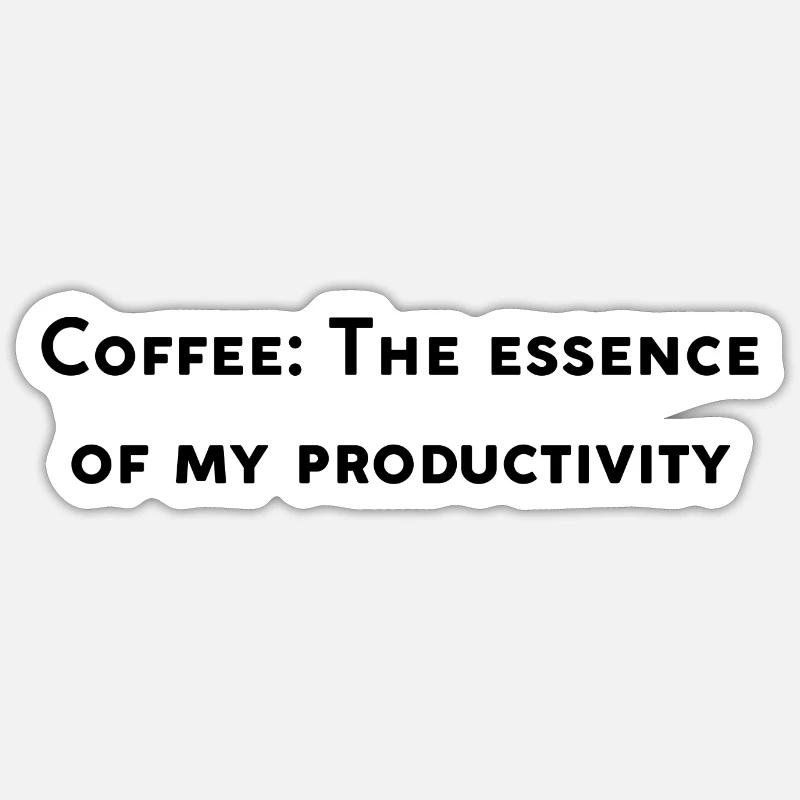 Funny café design - Sticker size S (10 x 10 cm) - white matte