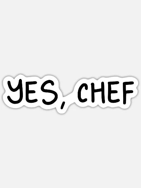 Ja, chef-kok professionele sous-kok grappige eenvoudige tekst - Sticker maat S (10 x 10 cm) - mat wit