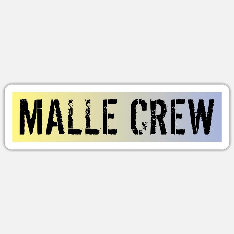 Équipage Malle - Sticker taille S (10 x 10 cm) - blanc mat