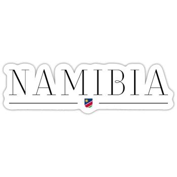 J’aime la Namibie - Sticker taille S (10 x 10 cm) - blanc mat - Devant