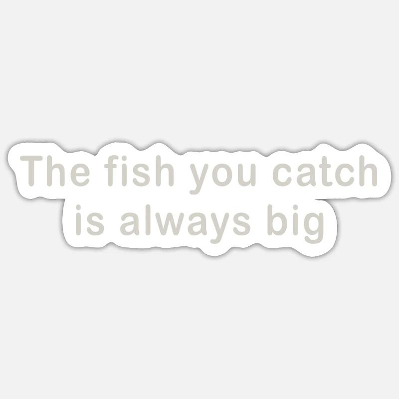 Le poisson - Sticker taille S (10 x 10 cm) - blanc mat
