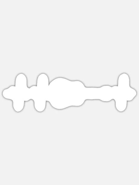akustische Gitarre Herzschlag Puls weiß - Sticker Größe S (10 x 10 cm) - Mattweiß