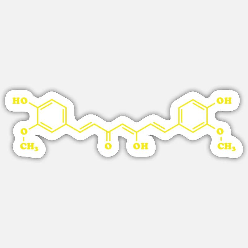 Turmeric Curcumin Molecular Chemical Formula Sticker size S (10 x 10 cm)