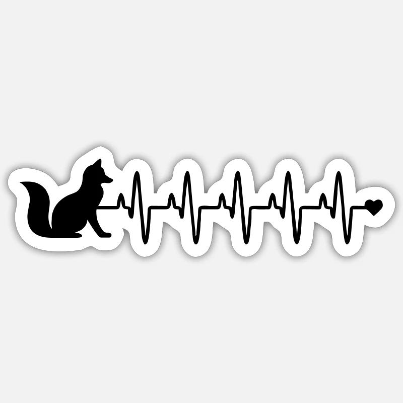 Fuchs - Sticker Größe S (10 x 10 cm) - Mattweiß