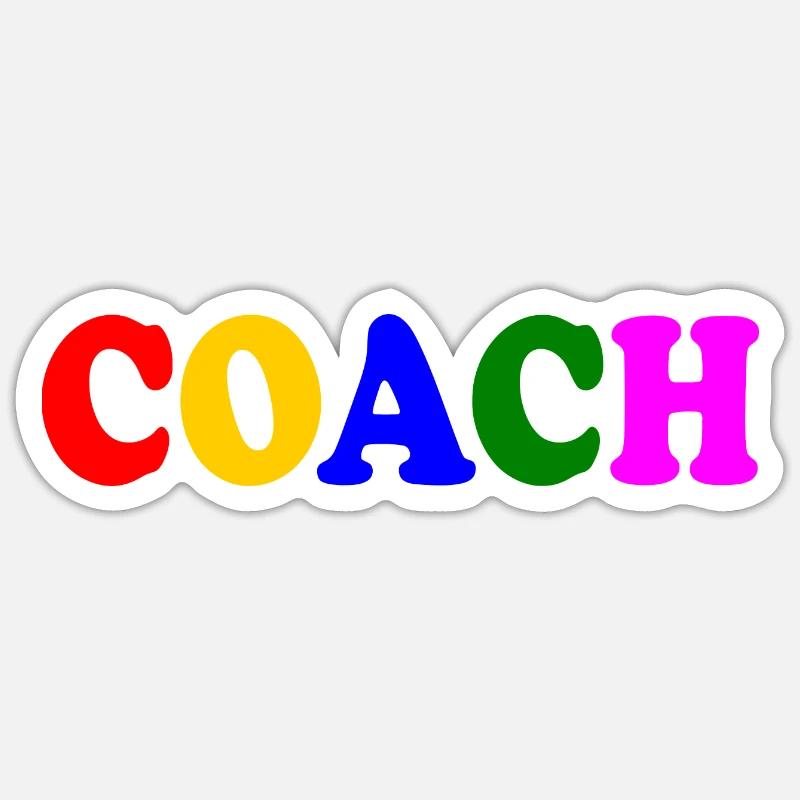 Coach - Sticker size S (10 x 10 cm) - white matte