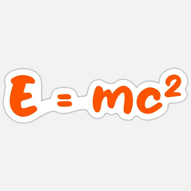 E=mc2 - Sticker size S (10 x 10 cm) - white matte