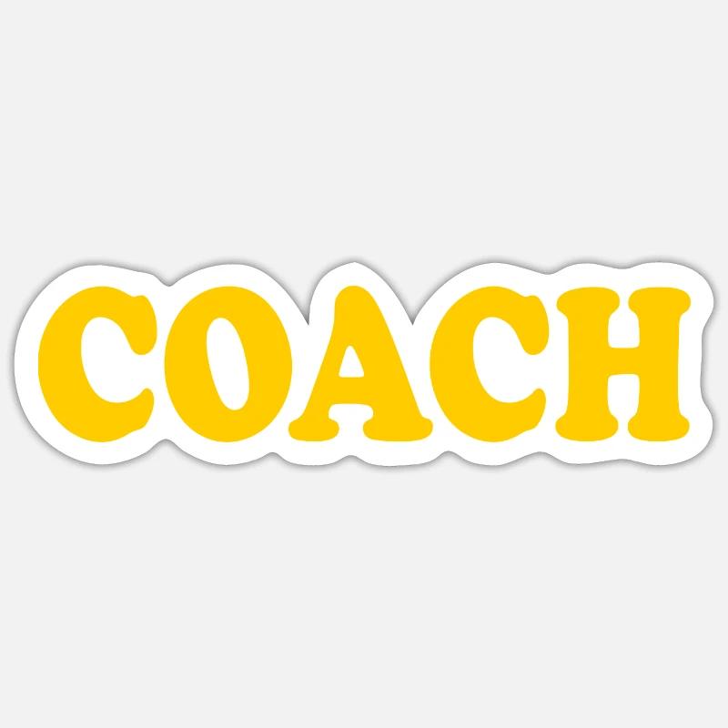 Coach - Sticker size S (10 x 10 cm) - white matte