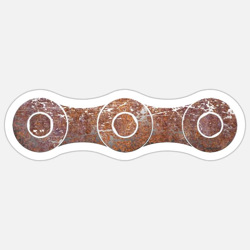 Chaîne de vélo - Sticker taille S (10 x 10 cm) - blanc mat