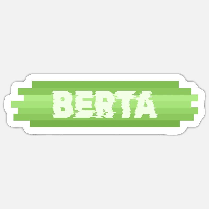 Gift idea Berta - Sticker size S (10 x 10 cm) - white matte
