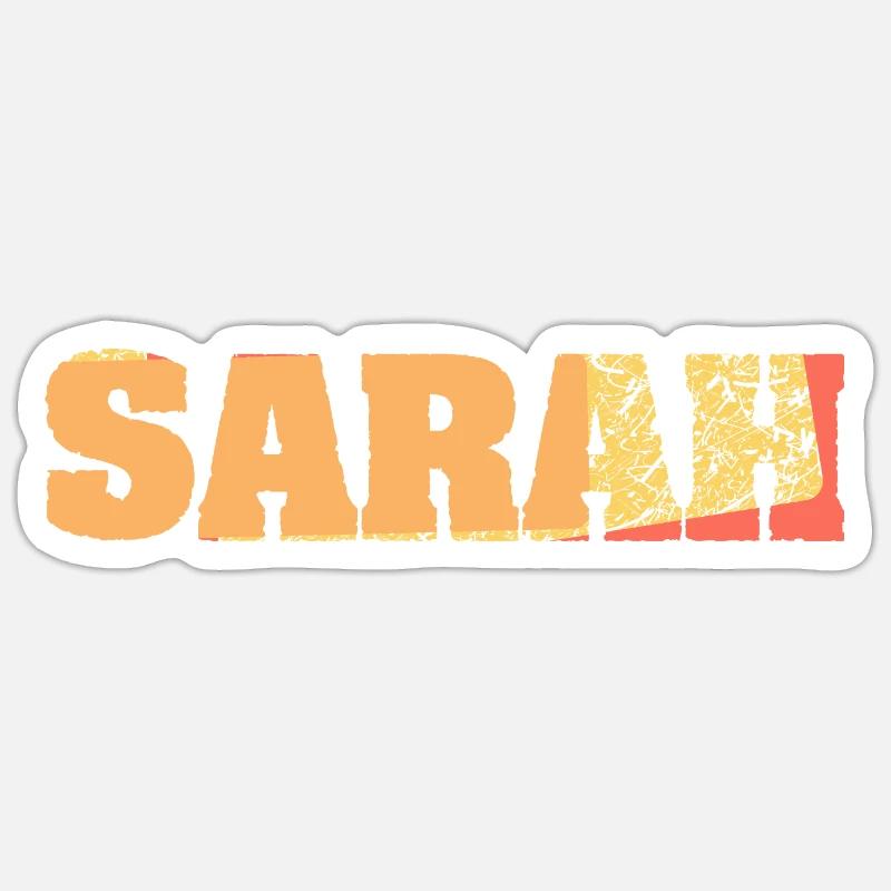 Gift for Sarah - Sticker size S (10 x 10 cm) - white matte