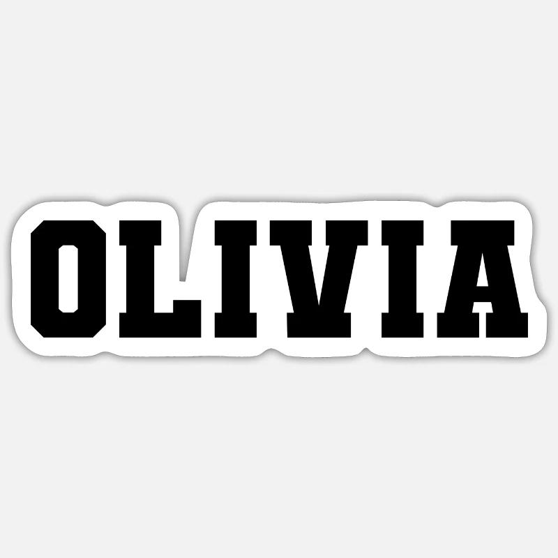 Nom - Olivia Sticker taille S (10 x 10 cm)