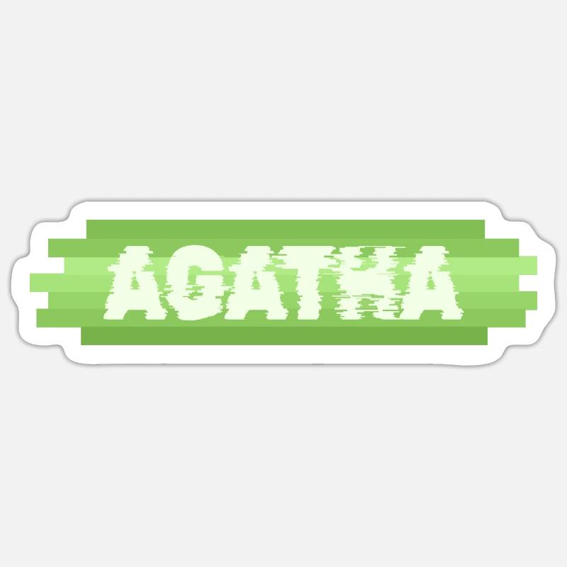 Gift for Agatha - Sticker size S (10 x 10 cm) - white matte