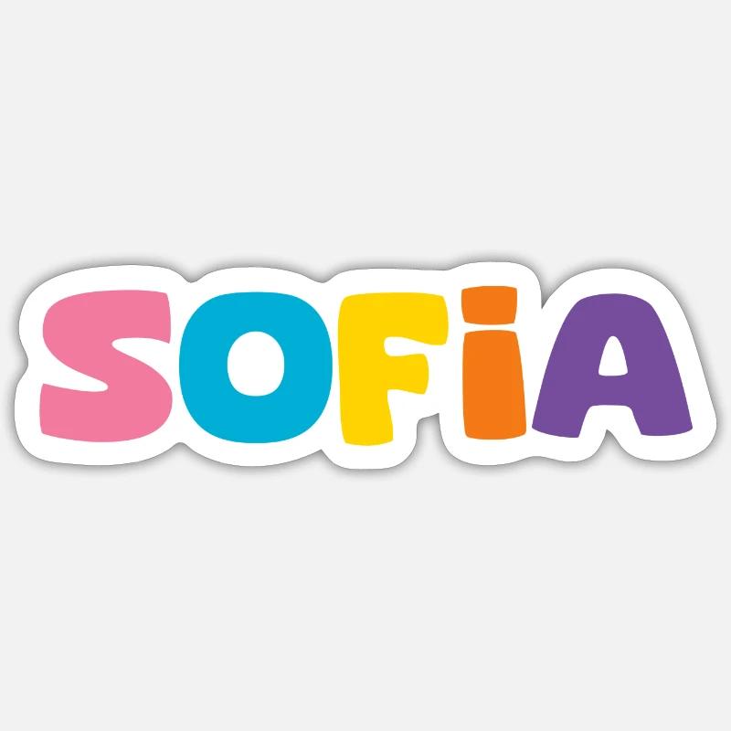 Nom - Sofia Sticker taille S (10 x 10 cm)