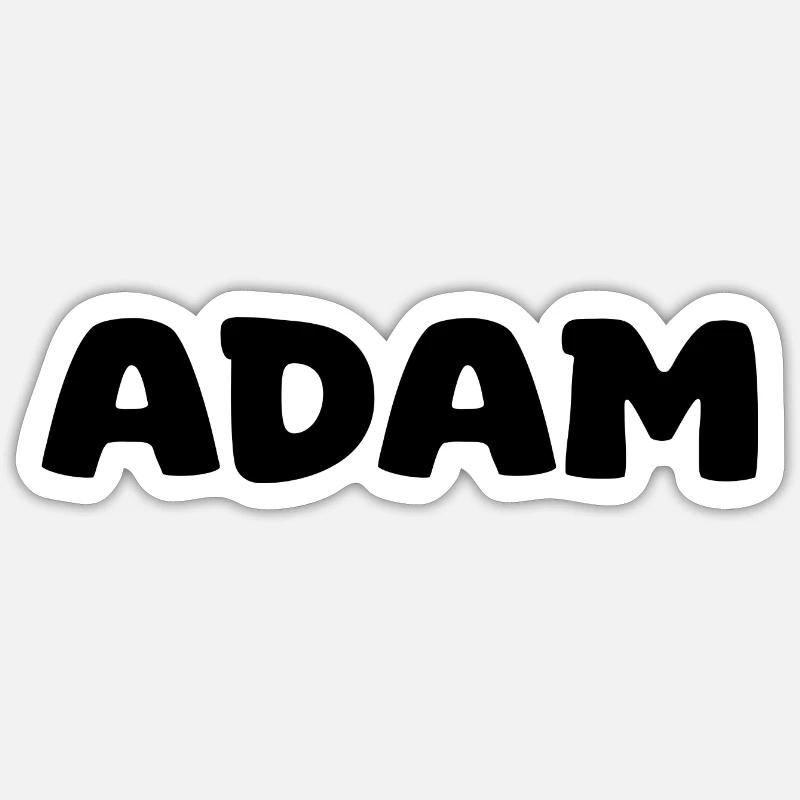 Name - Adam - Sticker size S (10 x 10 cm) - white matte