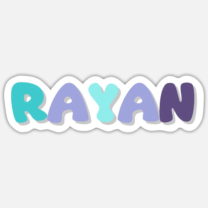 Name - Rayan - Sticker size S (10 x 10 cm) - white matte