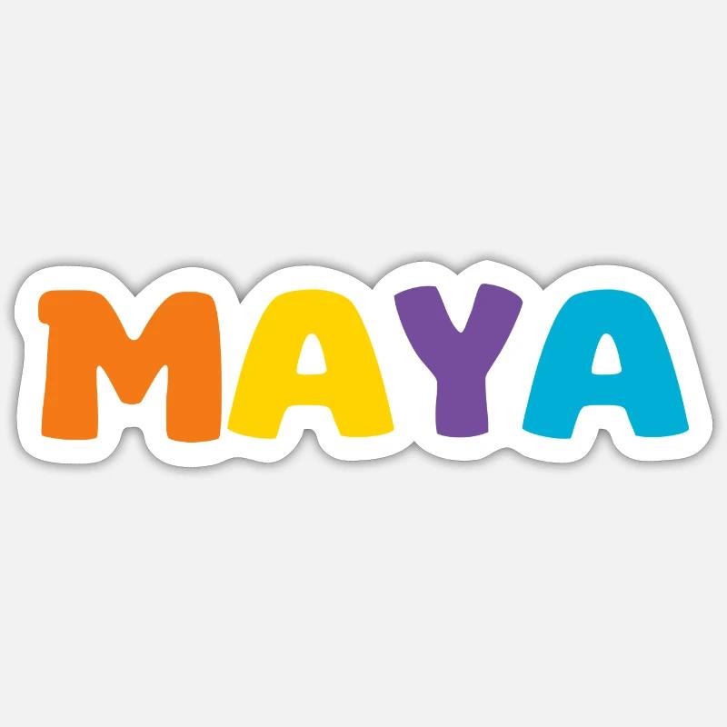 Name - Maya Sticker Größe S (10 x 10 cm)