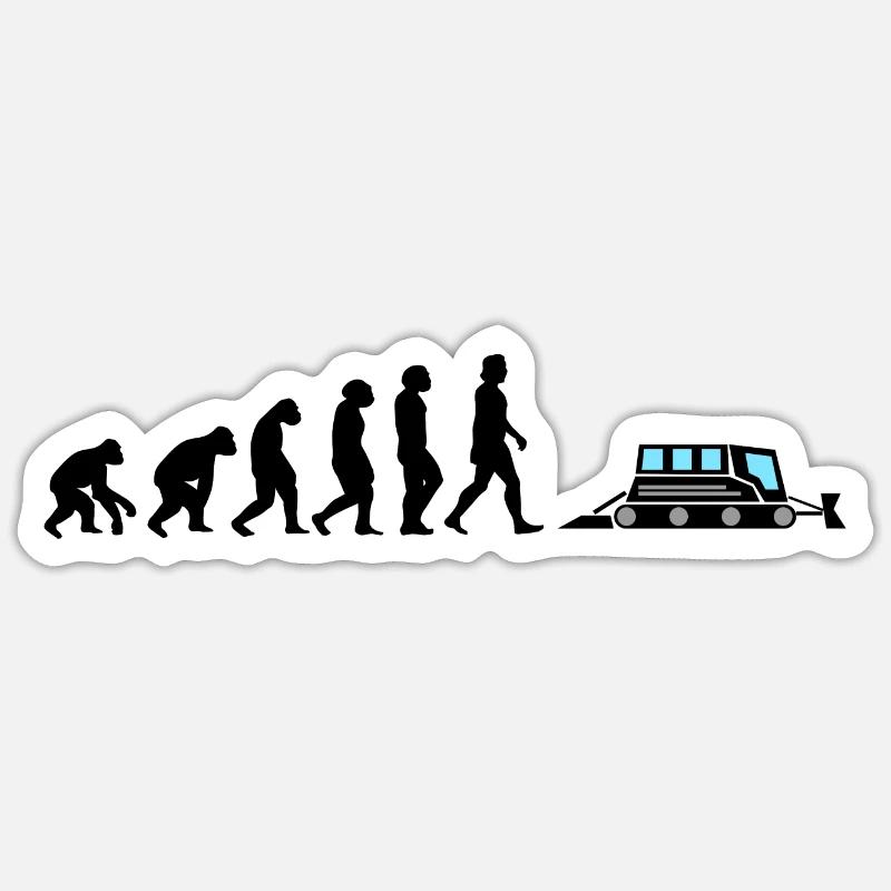 Dameuse noire Dameuse Evolution - Sticker taille S (10 x 10 cm) - blanc mat