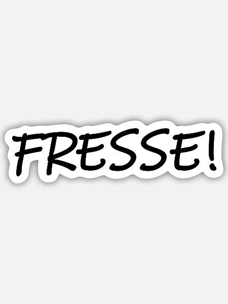 Fresse - Sticker Größe S (10 x 10 cm) - Mattweiß