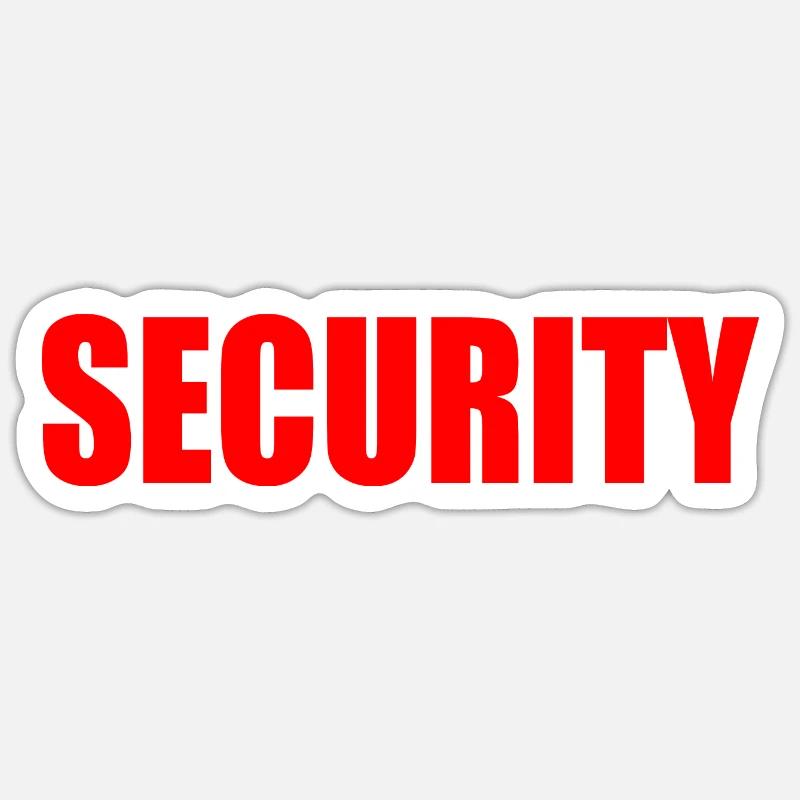 Security - Sticker taille S (10 x 10 cm) - blanc mat