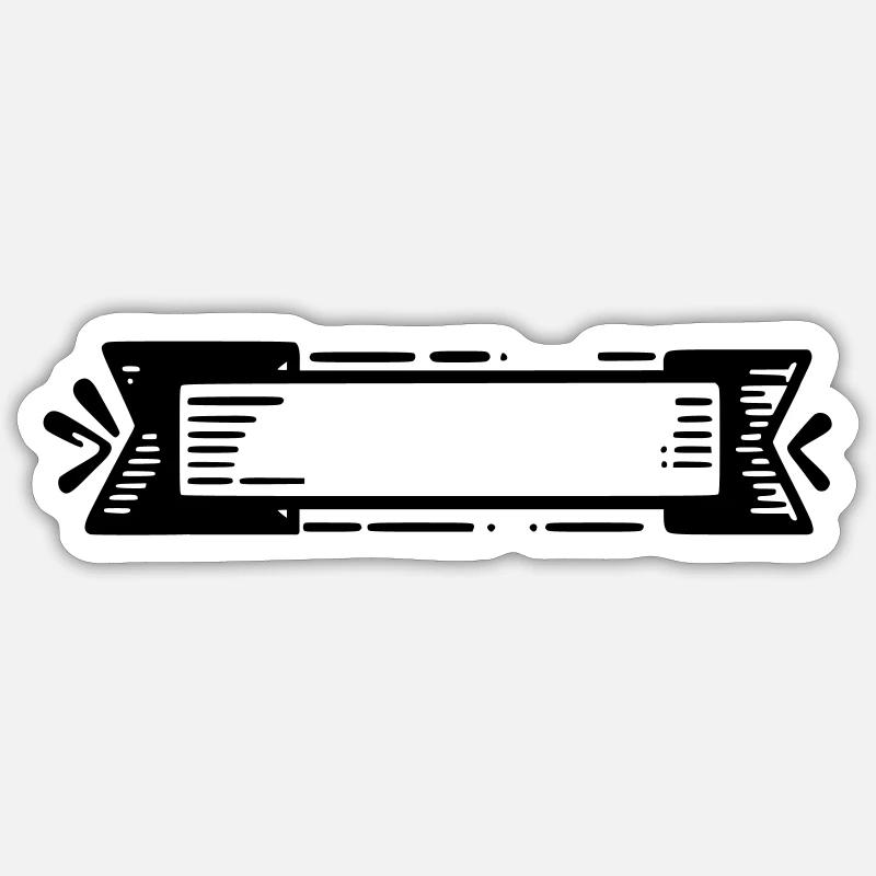 Banner Schild - Sticker Größe S (10 x 10 cm) - Mattweiß