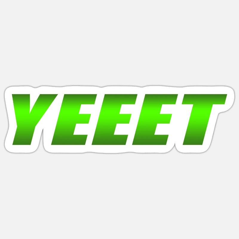 Yeeet - Sticker Größe S (10 x 10 cm) - Mattweiß