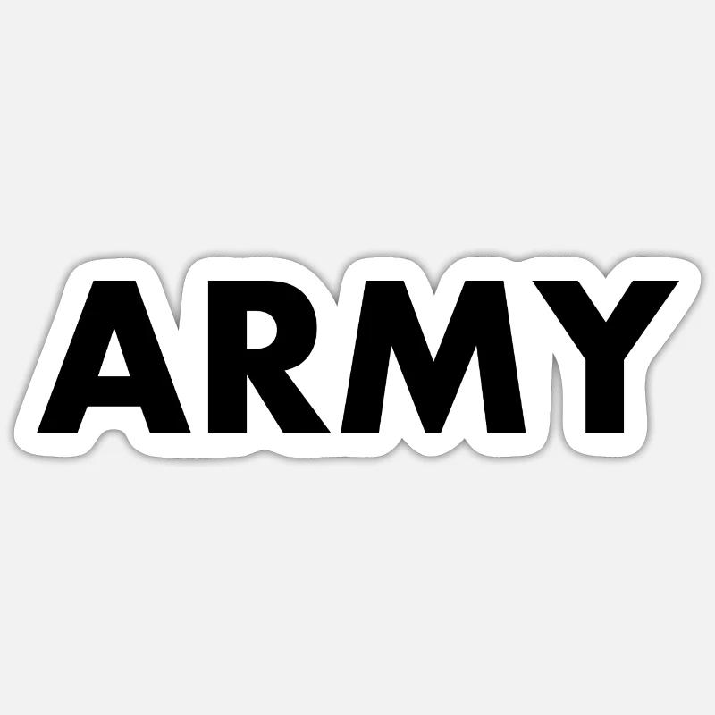 Army - Sticker taille S (10 x 10 cm) - blanc mat
