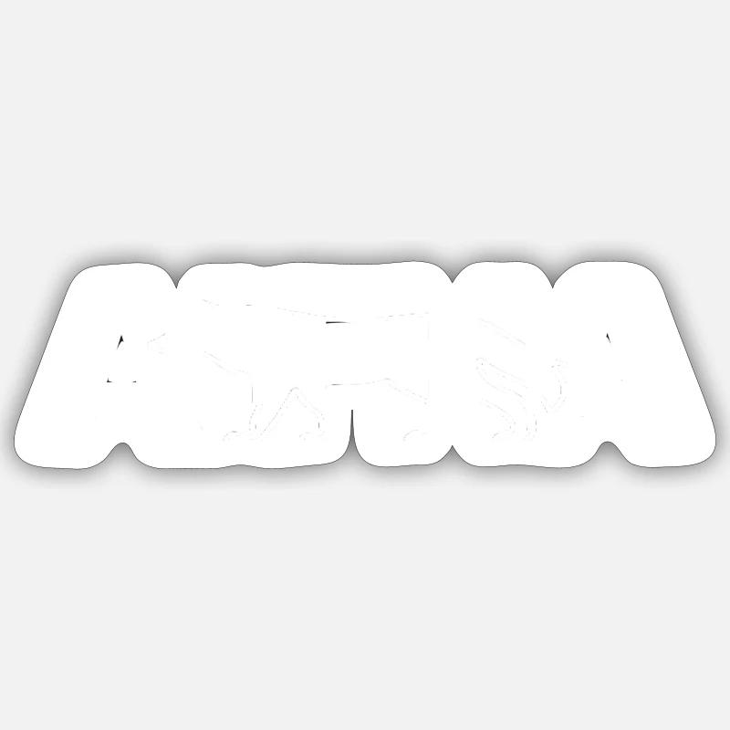 ALPHA WOLF - Sticker Größe S (10 x 10 cm) - Mattweiß