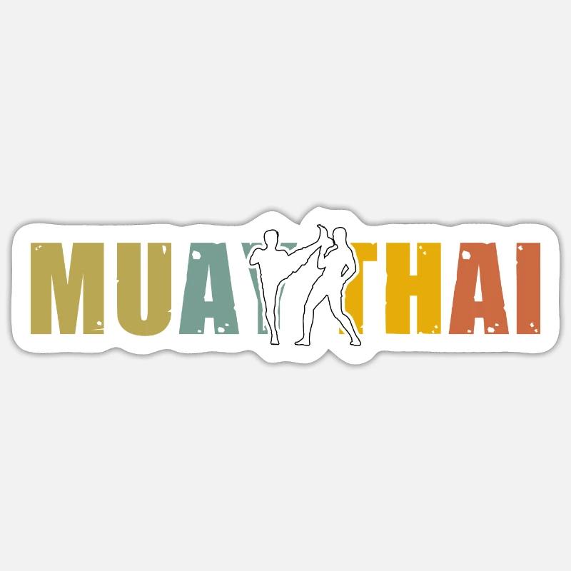 Muay Thai - Sticker size S (10 x 10 cm) - white matte