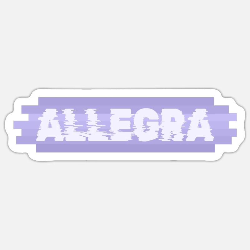 Allegra - Sticker taille S (10 x 10 cm) - blanc mat