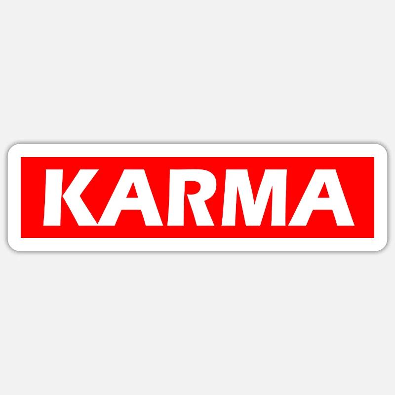 Karma - Sticker Größe S (10 x 10 cm) - Mattweiß