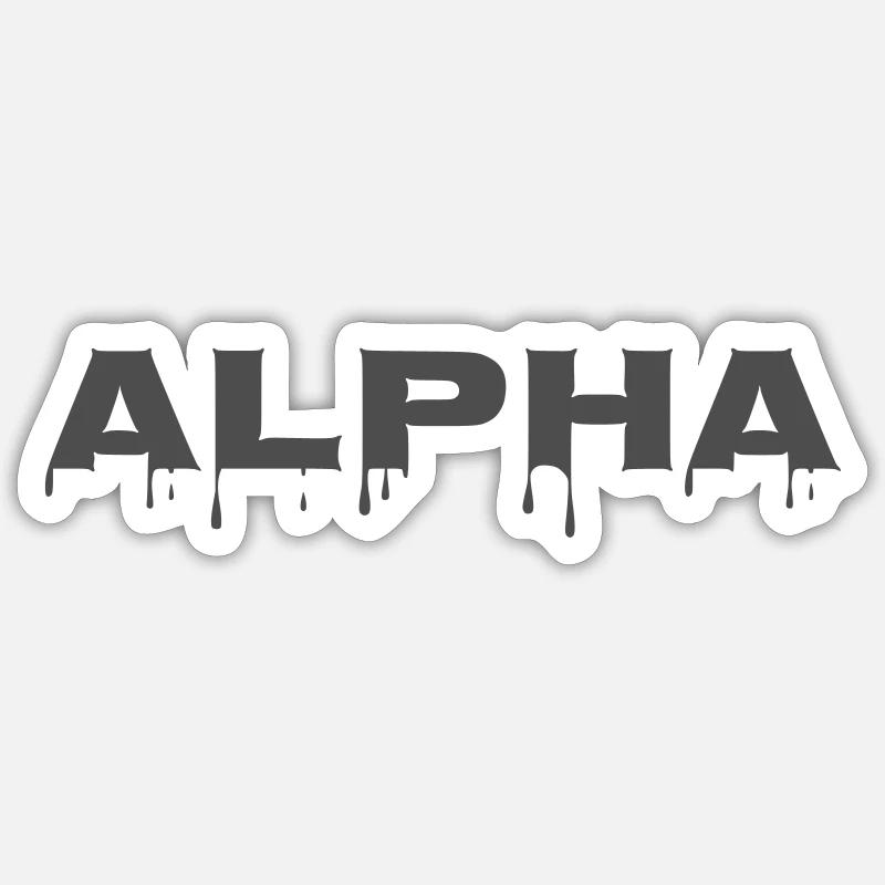Alpha Customizable - Sticker size S (10 x 10 cm) - white matte