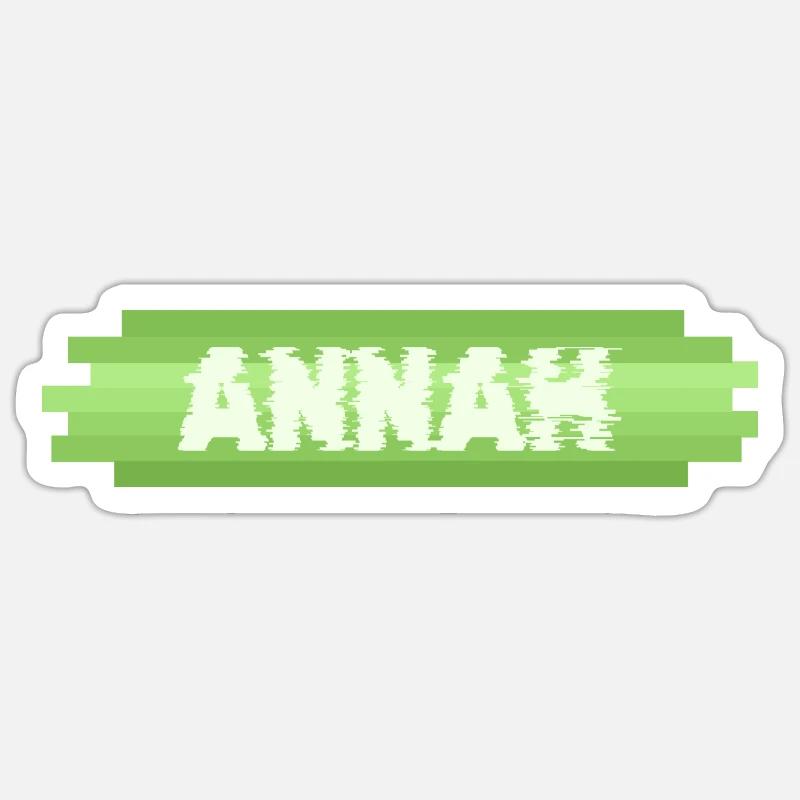 Geschenkidee Annah - Sticker Größe S (10 x 10 cm) - Mattweiß