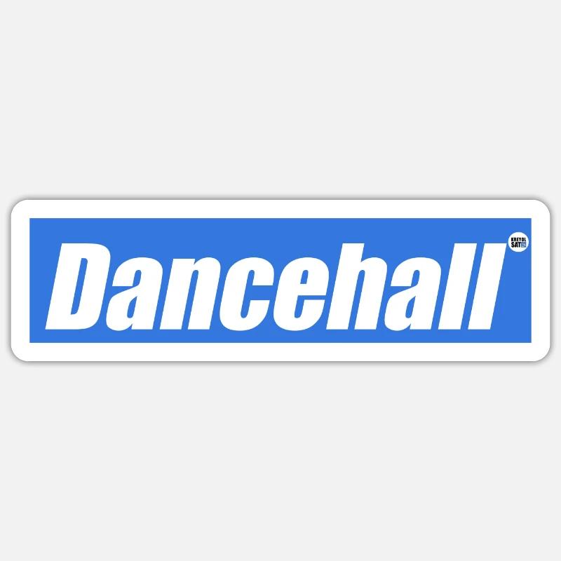 Dancehall Sat - Kreyol Sat - Sticker taille S (10 x 10 cm) - blanc mat