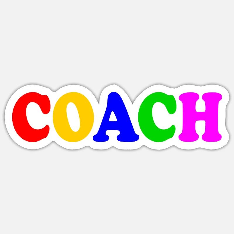 Coach - Sticker Größe S (10 x 10 cm) - Mattweiß