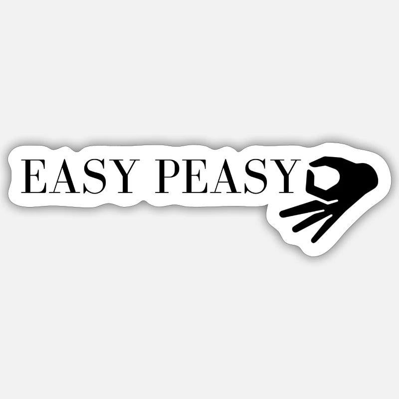 easy peasy - Sticker Größe S (10 x 10 cm) - Mattweiß