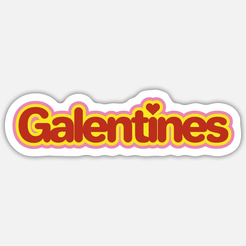 Galentines - Sticker taille S (10 x 10 cm) - blanc mat