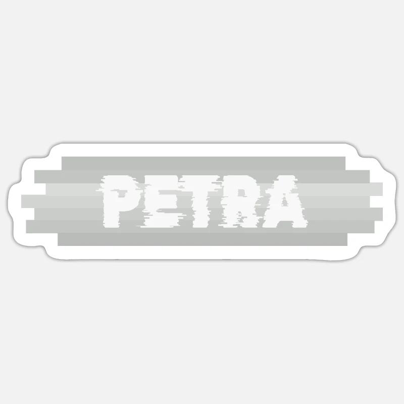 Le nom de Petra - Sticker taille S (10 x 10 cm) - blanc mat
