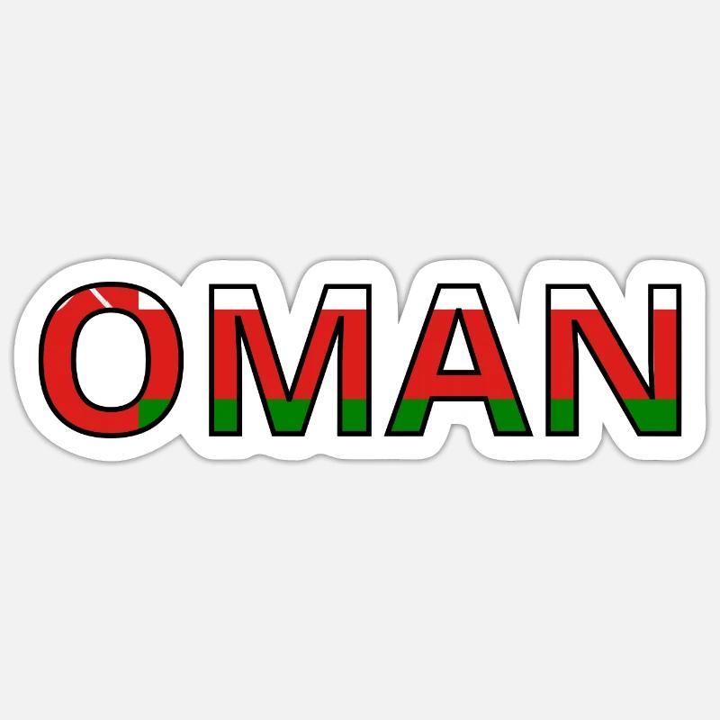 Drapeau Oman Sticker taille S (10 x 10 cm)