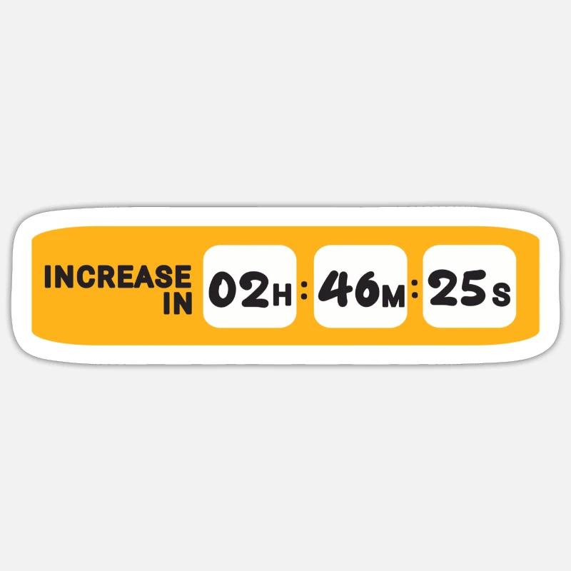 Internet Countdown - Sticker Größe S (10 x 10 cm) - Mattweiß