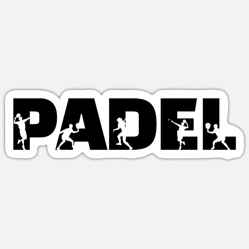 Compétences en PADEL - Sticker taille S (10 x 10 cm) - blanc mat