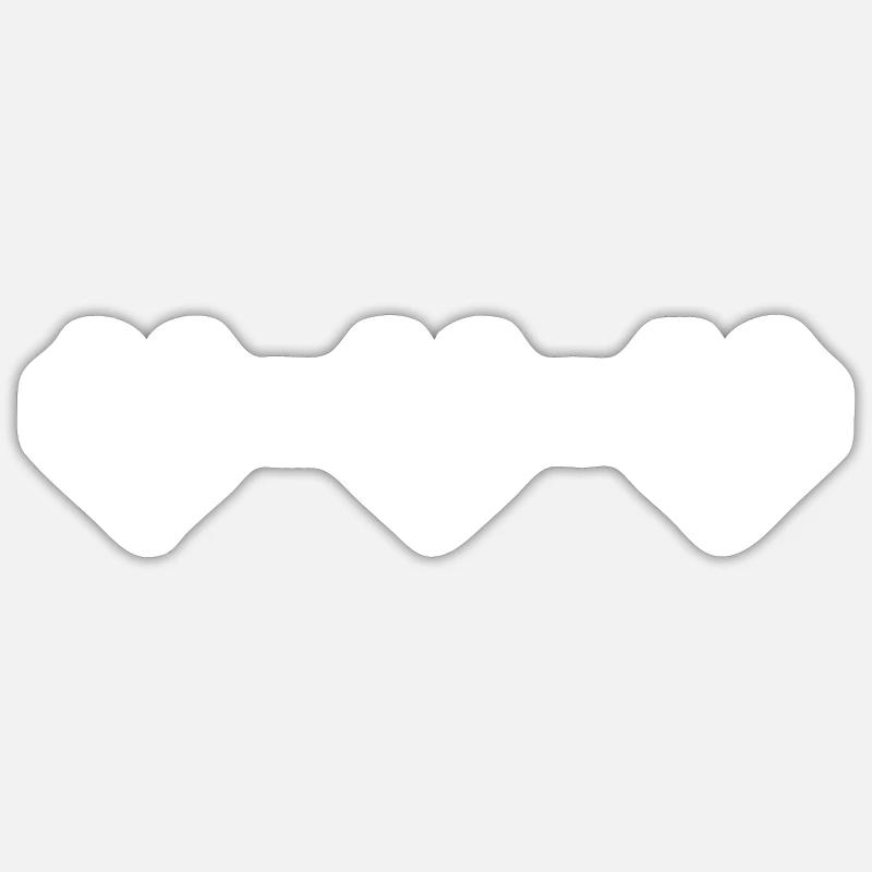 Pixel hearts Sticker size S (10 x 10 cm)