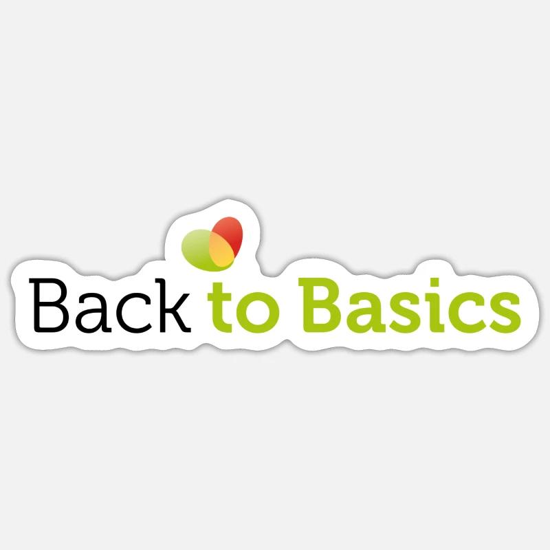 Back to Basics - Sticker size S (10 x 10 cm) - white matte