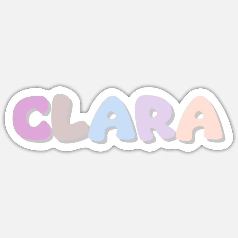 Name - Clara Sticker Größe S (10 x 10 cm)