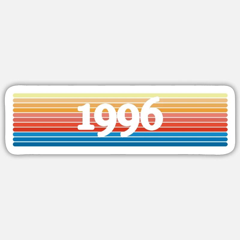 1996 - Sticker taille S (10 x 10 cm) - blanc mat