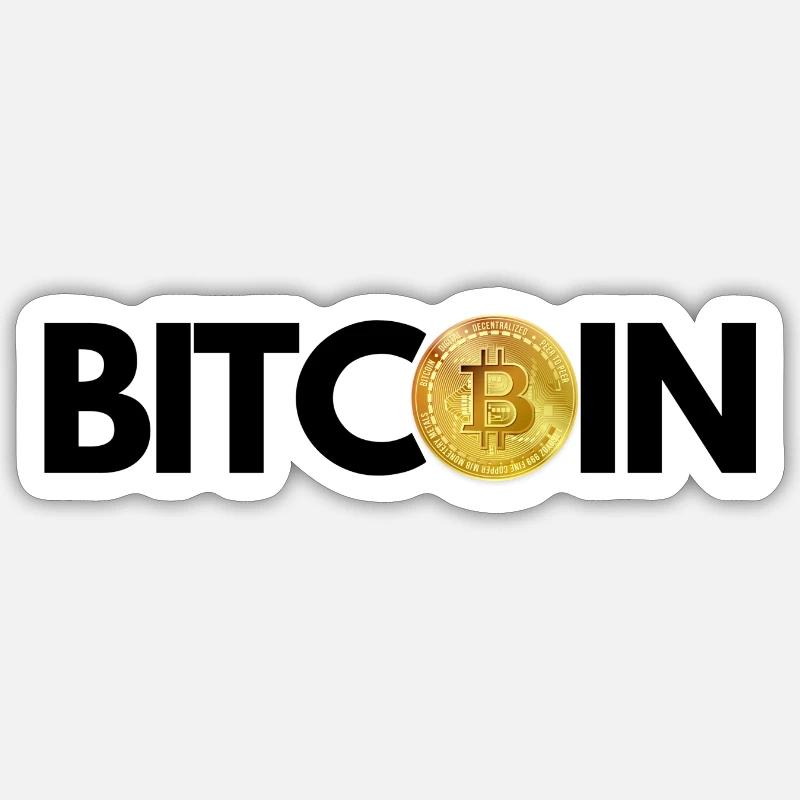 Krypto BITCOIN 3 - Sticker Größe S (10 x 10 cm) - Mattweiß