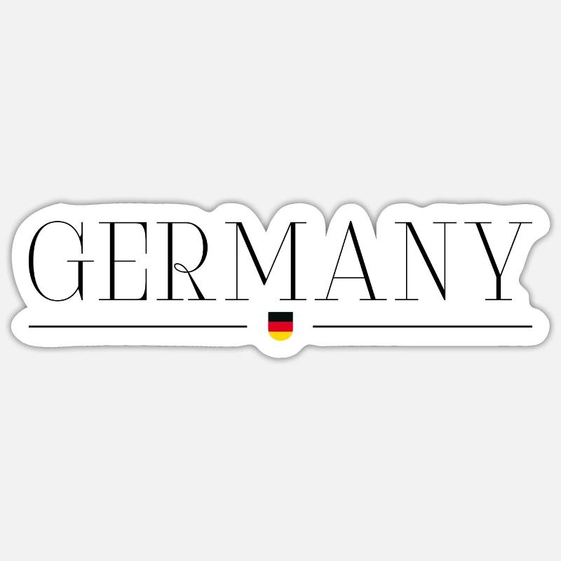 L’Allemagne : élégante, diversifiée, incomparable - Sticker taille S (10 x 10 cm) - blanc mat